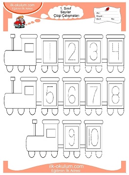 Çocuklar İçin Çizgi Çalışma Sayfaları 